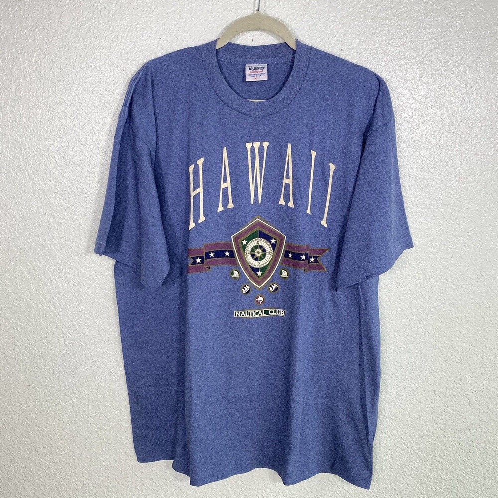 Vintage Hawaii Nautical Club Shirt Adult size XL Single Stitch Graphic Tee